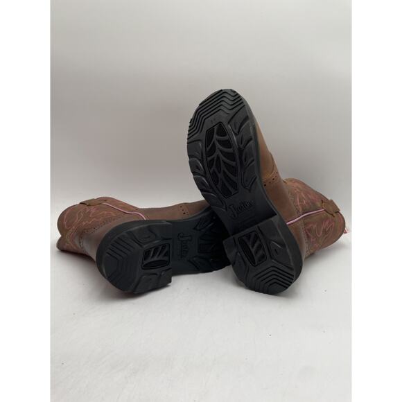 Justin WANETTE GY9980 Women's NEW Waterproof Steel-Toe Boot Brown US Size 7 - Picture 9 of 11